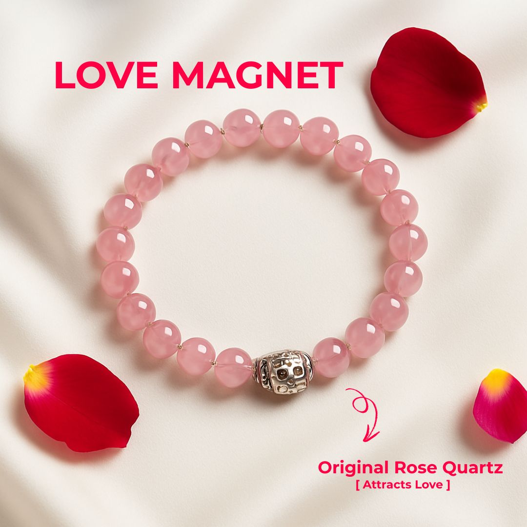 Love Magnet - Rose Quartz Crystal Bracelet