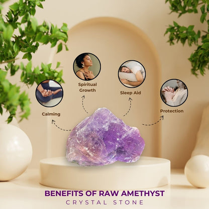 Raw Amethyst Crystal Stone 100% Real